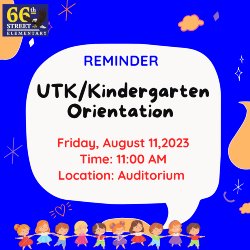 UTK/Kindergarten Orientation